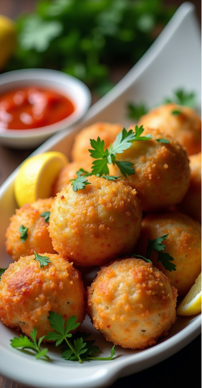 Junte bacalhau, batata e poucos ingredientes para criar um bolinho tão crocante que desaparece da travessa em minutos