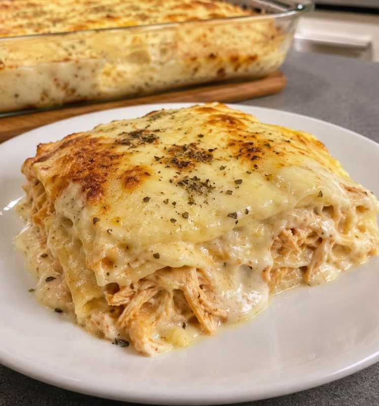 Junte frango desfiado com muito queijo e prepare a lasanha cremosa que faz qualquer almoço de fim de semana virar festa